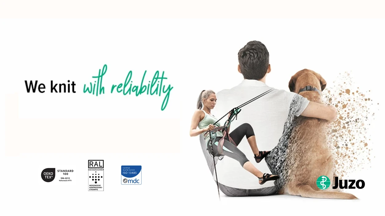 Knit with reliability, Quality standards, ral standars, iso in compression garment