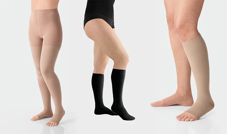 different tupes of compression stockings