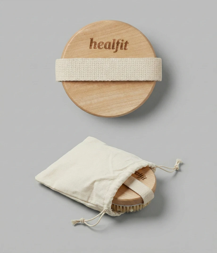 The Healfit Orb Premium Dry Body Brush with Lymphatic Drainage Massage Nodules 3