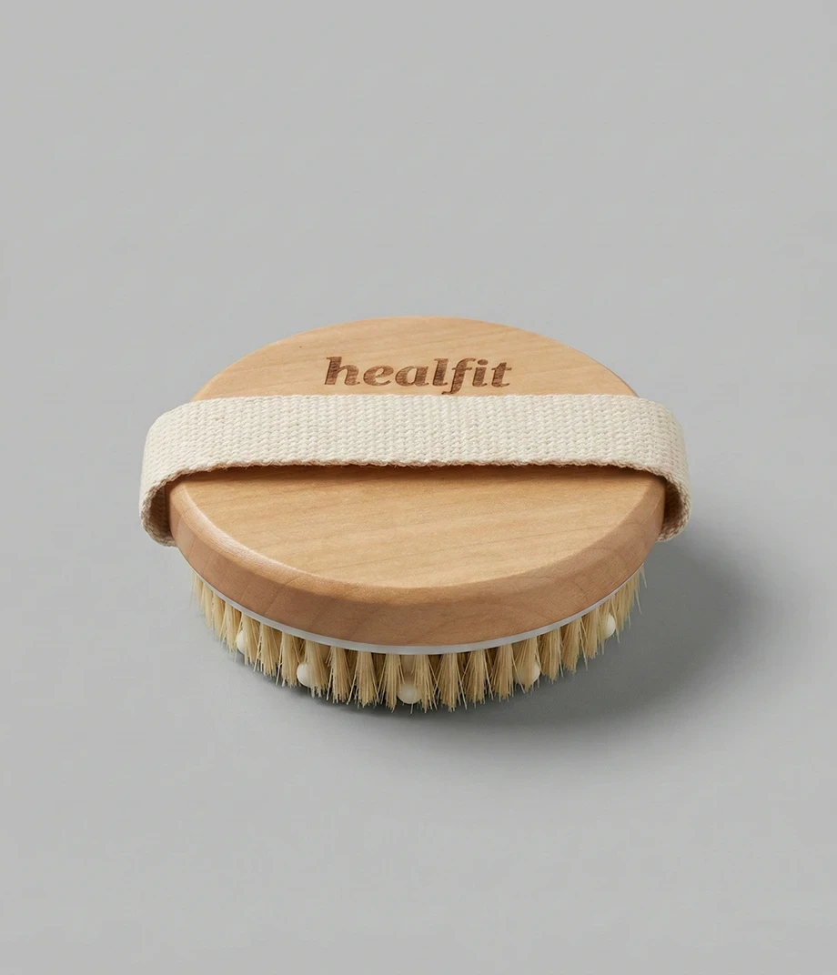 The Healfit Orb Premium Dry Body Brush with Lymphatic Drainage Massage Nodules