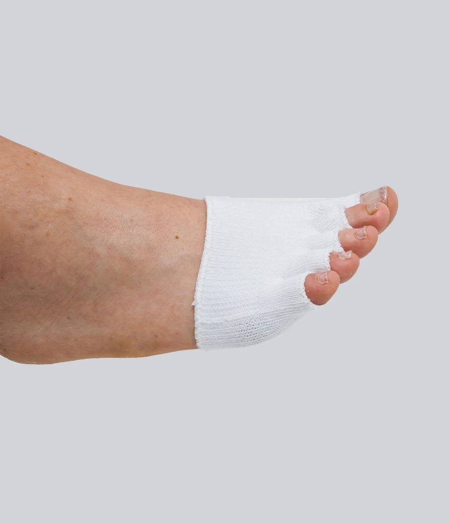 Compressana INTRA Half Toe Sock with Forefoot Support | Open-Toe Silver Liner for wound & Bandaging 2