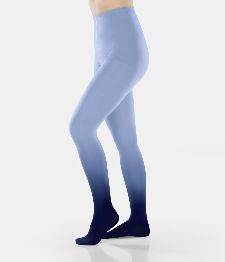 Juzo Inspiration dip-dye blue compression pantyhose