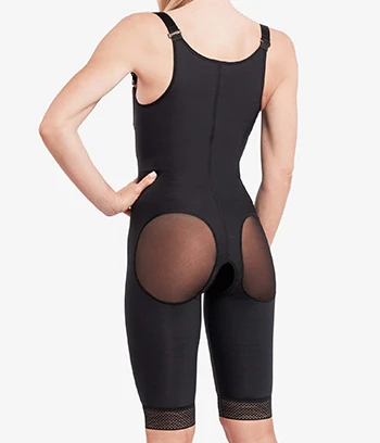 Back view of lipo filling BBL compression garment for fat transfer