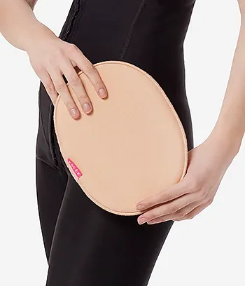 Post Surgery Compression Pad for Gynecomastia & Hips Liposuction size chart - Revee